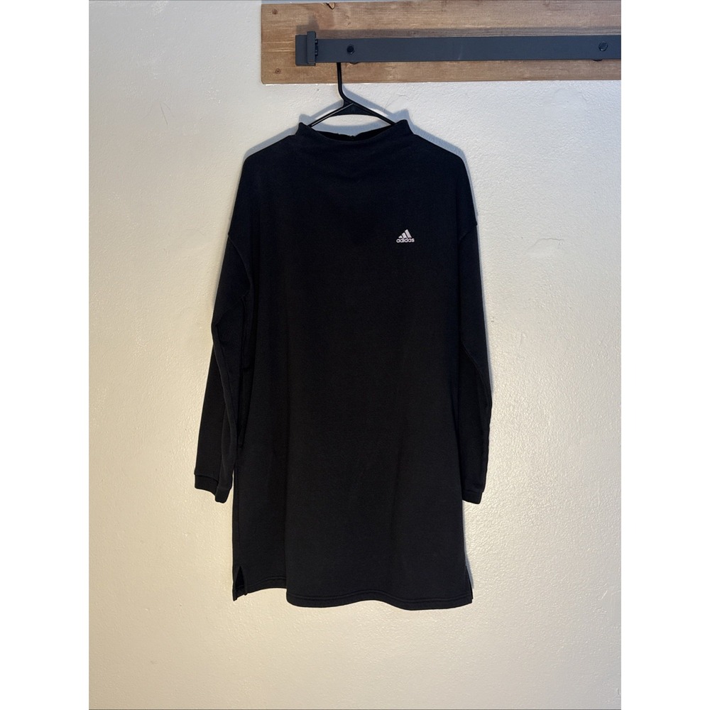 Adidas Sportswear Women's Large Half Zip Sweater‎ Dress Carbon Long Sleeve